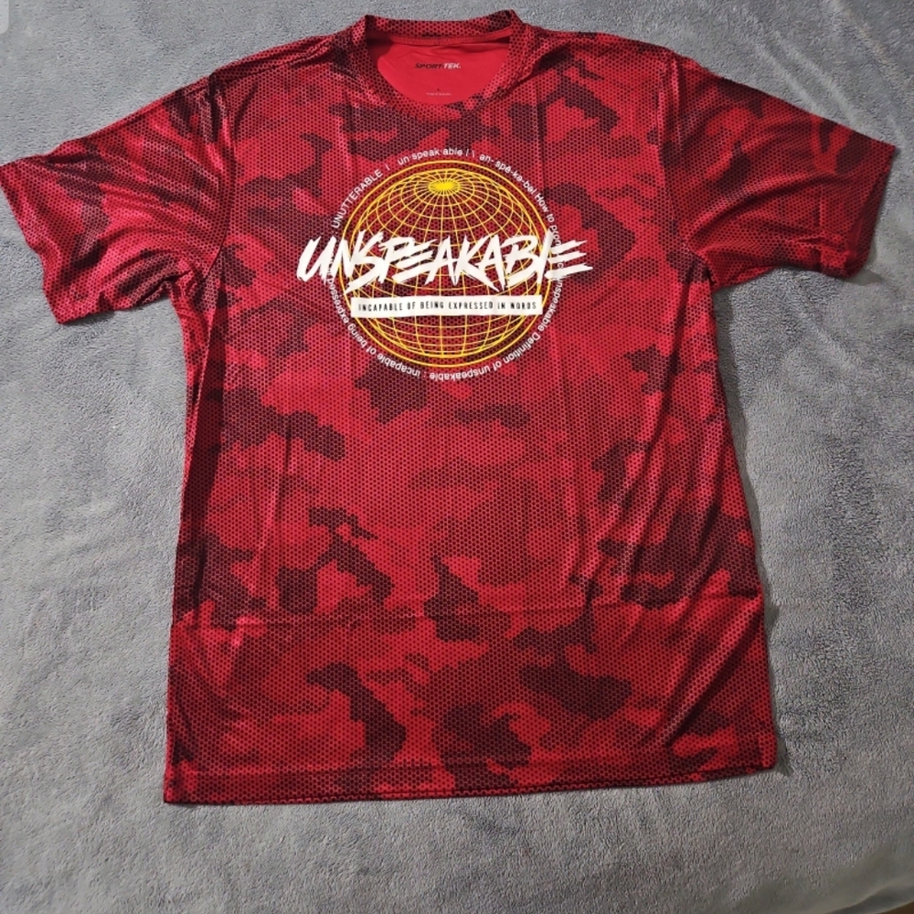 Mens Large Unspeakable Red Camo Tee Shirt From Official Unspeakable Merch